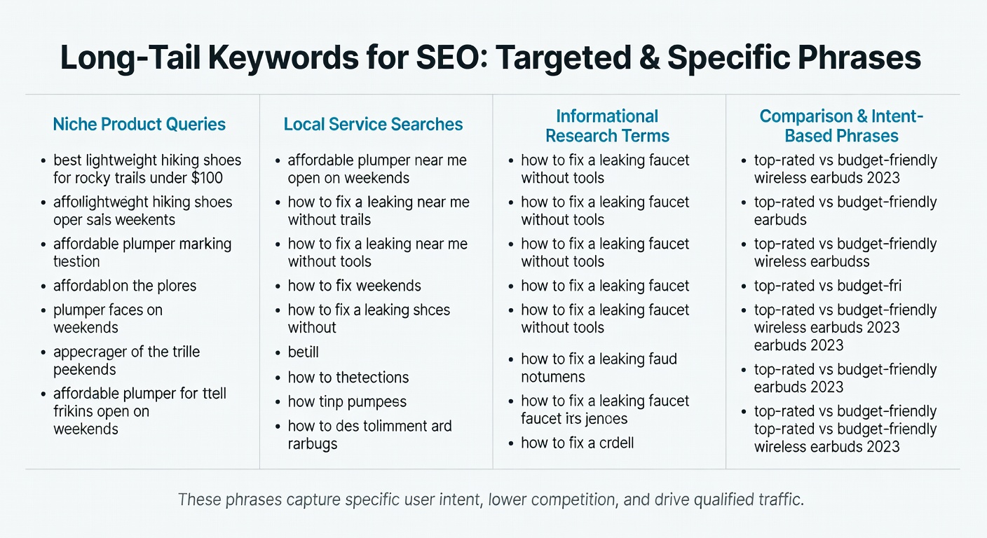 Long-tail keyword research for content